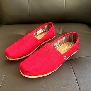 Toms Classic Canvas Red 8.5